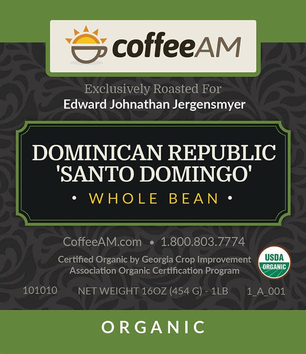 Organic Dominican Republic 'Santo Domingo' Coffee
