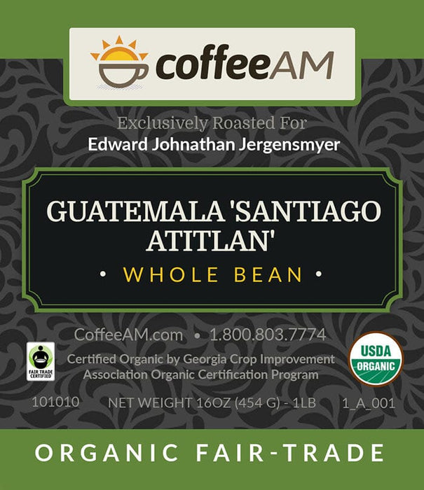 Organic Guatemala 'Santiago Atitlan' Fair Trade Coffee