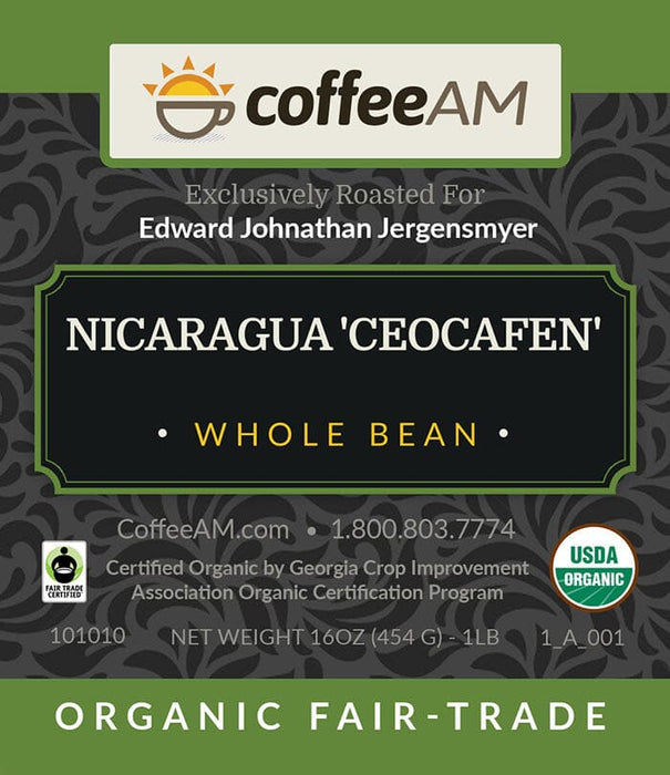 Organic Nicaragua 'Ceocafen' Fair Trade Coffee
