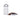 Silver coffee canister with a black handle on a white background