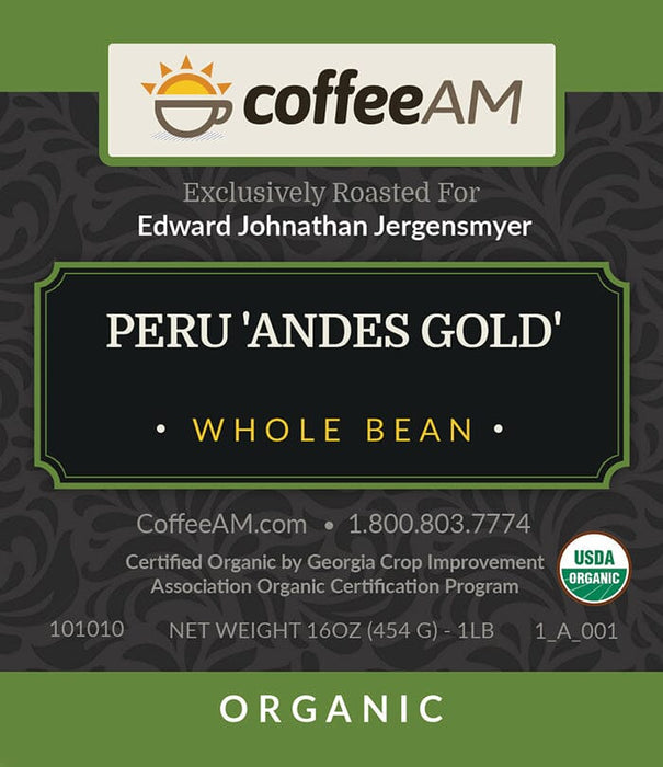 Organic Peru 'Andes Gold' Coffee