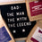 Letter board with 'Dad: The Man, The Myth, The Legend' text next to coffee packages.
