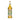 white background with a bottle, gold, and white label