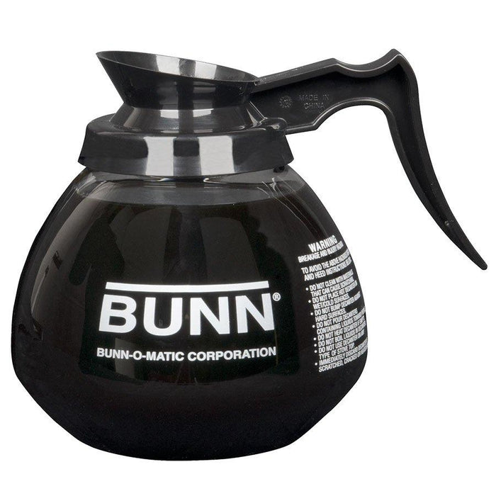 BUNN DECANTER, GLASS-BLK (12 CUP) — CoffeeAM